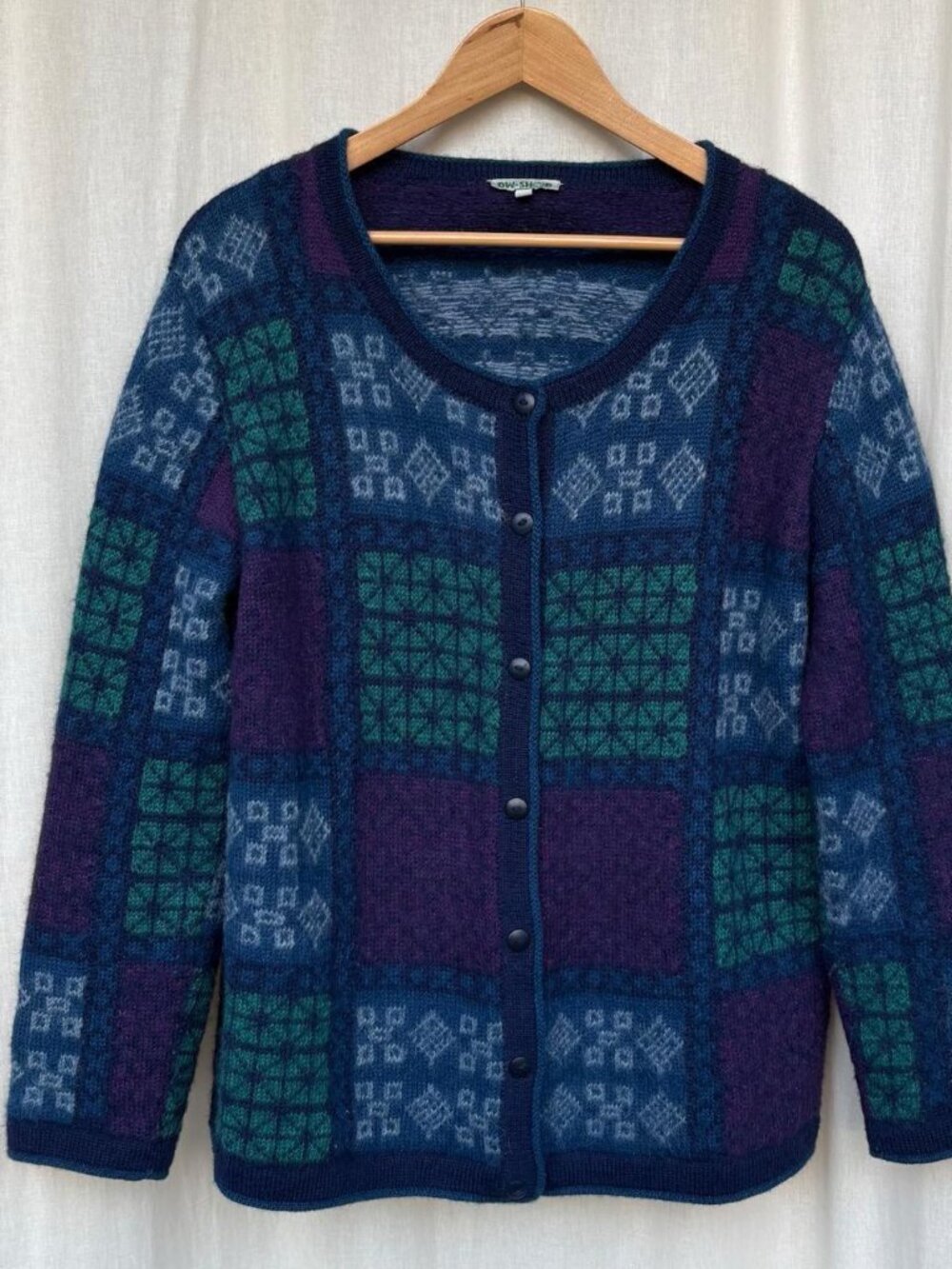 vintage 100% alpaca cardigan